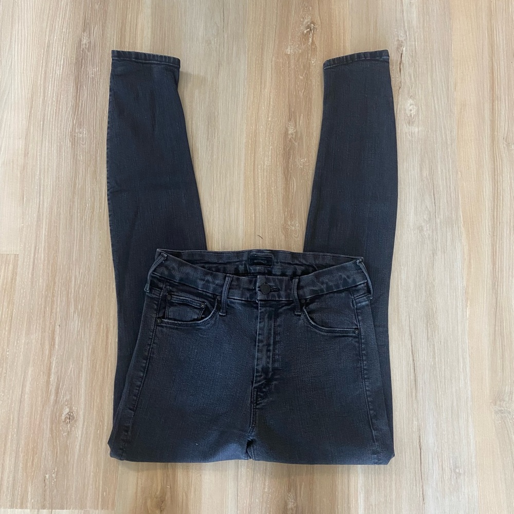 MOTHER Women's Dark Gray Skinny Jeans